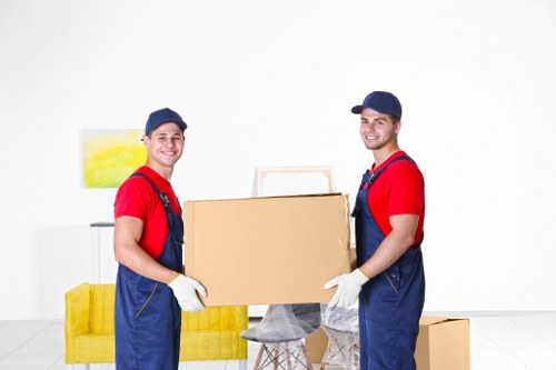 Removal van and moving boxes for a Brent home move