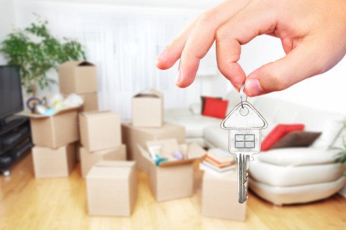 House removal team preparing a residential move in Brent