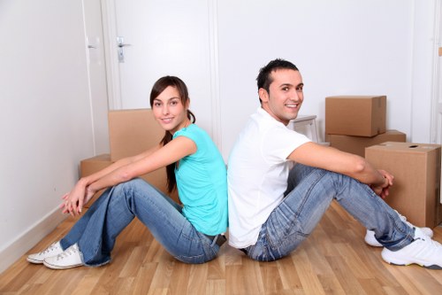 Organised packing materials for a local relocation