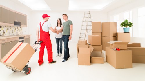 Removal van service for a flat move in Brent